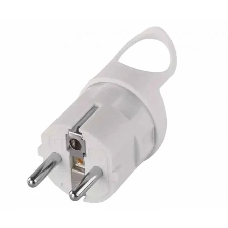 Rozgalezniki - wtyczka kątowa z uchwytem biała p0039 emos 