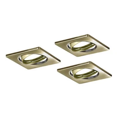 Oprawy-sufitowe-ruchome - zestaw trzech patynowych opraw sufitowych kwadratowych ruchomych opin 306951 polux 