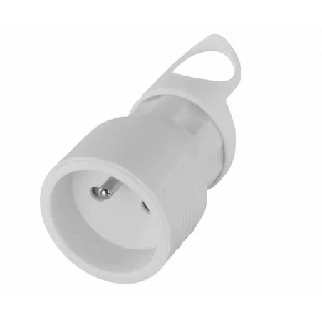 Rozgalezniki - biała wtyczka - gniazdo proste z uchwytem p0045 emos 