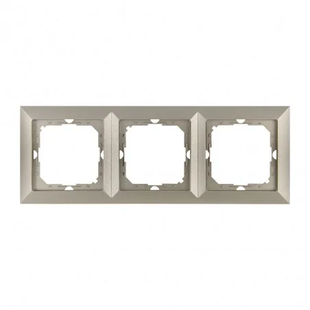 Ramki-potrojne - ramka potrójna satynowa pozioma perła ra-3p abex 