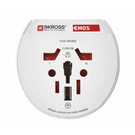 Rozgalezniki - adapter podróżny do europy centralnej biały p0055n emos 