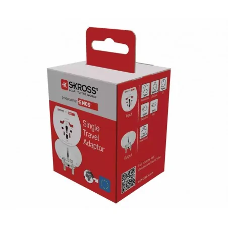 Rozgalezniki - adapter podróżny do europy centralnej biały p0055n emos 