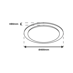 Plafony - plafon led zmienna barwa światła 24w ø400 mm ontario ml7134 eko-light 