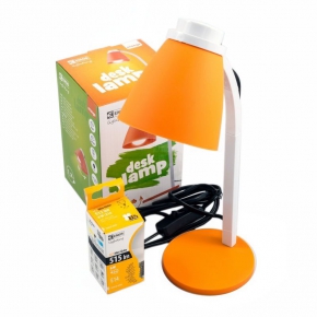 Lampka na biurko pomarańczowa Lolli z żarówką LED 6W E14  EMOS Z7597O