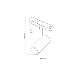 Oswietlenie-szynowe - lampa wisząca do szynoprzewodu led 7w 4000k śr. 600mm round magnetic track ml8694 eko-light 