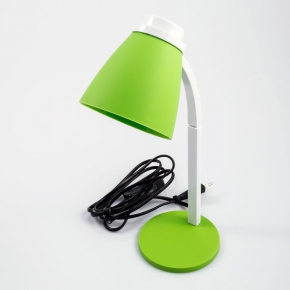 Lampki-biurkowe - zielona lampa biurkowa lolli z żarówką ledową 6w e14 emos z7597g 