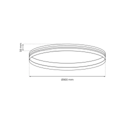 Oswietlenie-szynowe - szyna natynkowa czarna o średnicy 90cm magnetic ml8699 eko-light 