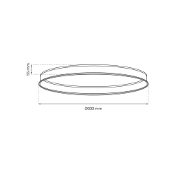 Oswietlenie-szynowe - czarna szyna podtynkowa śr. 600mm magnetic ml8700 eko-light 