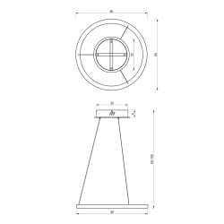 Lampy-sufitowe - nowoczesna lampa wisząca okrąg led 26w galaxia ml8421 eko-light 