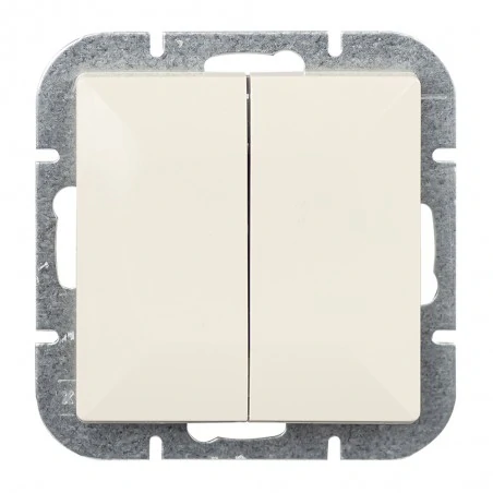 Wylaczniki-podwojne - włącznik schodowy podwójny beżowy wp-2/p perła abex 