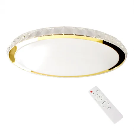 Plafony - efektowny plafon led na pilota ściemnialny 50w layla ml8131 eko-light 