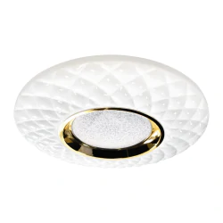 Plafony - lampa sufitowa led 24w na pilota biało-złota  ø40cm tokyo ml7908 eko-light