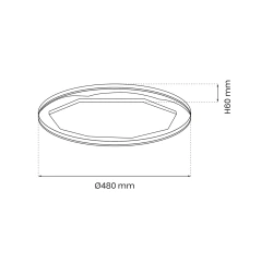 Plafony - plafon led ściemnialny 52w + pilot optima  ml7053 eko-light 