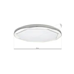 Plafony - biały plafon o zmiennej barwie światła - ściemnialny led 52w optima ml6400 eko-light 