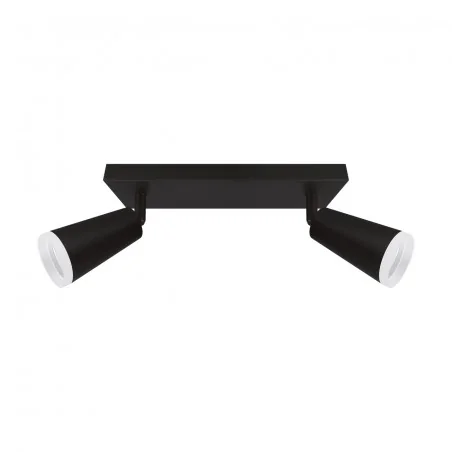 Kinkiety-do-salonu - 04144 czarna listwa oświetleniowa podwójna ścienno-sufitowa 2xgu10 sana 2l ideus 