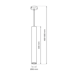 Lampy-sufitowe - białą lampa wisząca tuba 1xgu10 hudson mlp8798 eko-light 