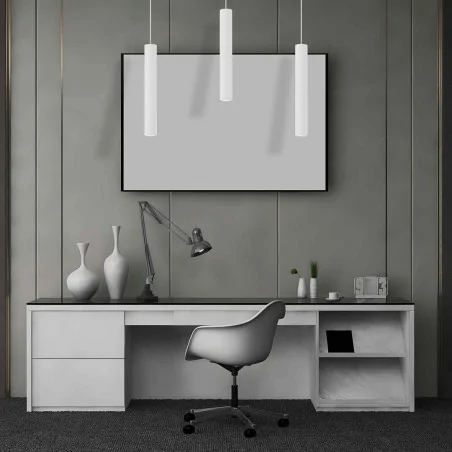 Lampy-sufitowe - potrójna lampa wisząca listwa 60cm biała 3xgu10 hudson mlp8799 eko-light 