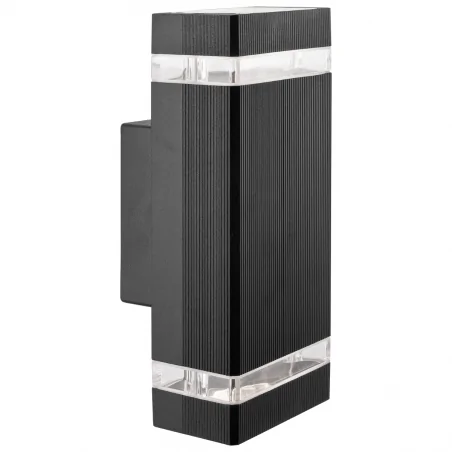 Kinkiety-ogrodowe - kinkiet zewnętrzny podwójny czarny 2xgu10 ip44 gilbert polux 