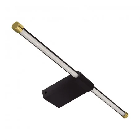 Kinkiety-lazienkowe - kinkiet led nad lustro o mocy 12w czarno-złoty 1480lm ip44 paso led 04115 ideus-struhm 