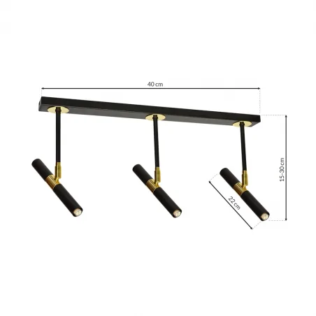 Lampy-sufitowe - nowoczesna lampa sufitowa 3 tuby 3xg9 monza mlp6335 eko-light 