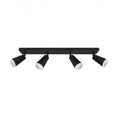 Kinkiety-do-salonu - 04148 czarna listwa oświetleniowa ścienno-sufitowa 4xgu10 sana 4l ideus 