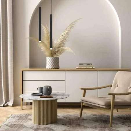 Lampy-sufitowe - czarna lampa wisząca tuba 1xg9 monza mlp8838 eko-light 