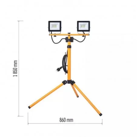Naswietlacze-led-20w - zestaw dwóch naświetlaczy 20,5w+statyw ip65 hobby slim zs2221.2 emos 