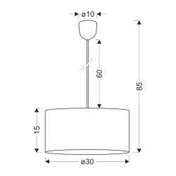 Lampy-sufitowe - lampa wisząca beżowy abażur 1x60w e27 papirus 31-17956 candellux 