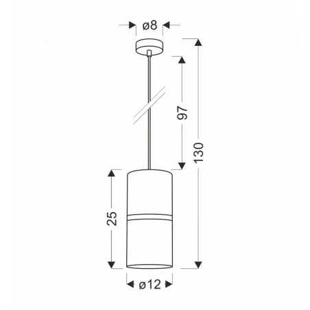 Lampy-sufitowe - czarno-złota lampa wisząca tuba 1xe27 60w gina 31-19639 candellux 