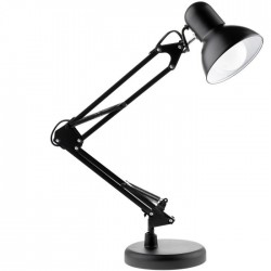 Lampki-biurkowe - kreślarska lampka na biurko czarna z uchwytem na blat na żarówkę e27 lumbiu0010 tobi lumiled