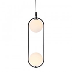Lampy-sufitowe - nowoczesna lampa wisząca dwie szklane kule 2xg9 28w cordel 32-10155 candellux 