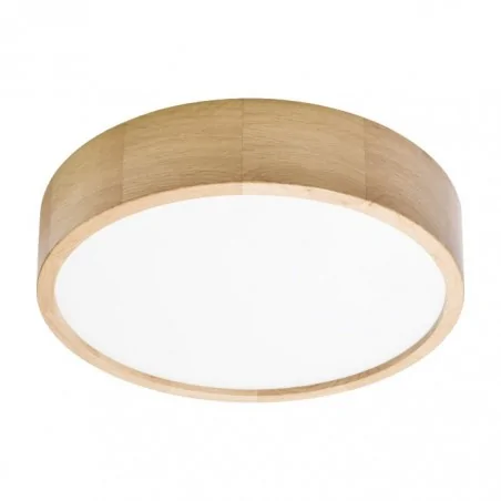 Plafony - dębowy okrągły plafon 3xe27 fi 375 ovo ad-pl-6292oe27sm orno 