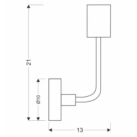 Kinkiety-do-salonu - industrialny kinkiet bez klosza 1xe14 40w saga 21-01313 candellux 