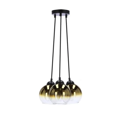 Lampy-sufitowe - lampa wisząca czarna 3 szklane kule 3xe27 60w nubia 33-16416 candellux 