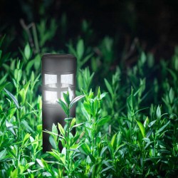 Lampy-solarne - solarna lampka ogrodowa czarna mark 323194 polux 