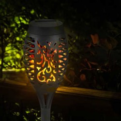 Lampy-solarne - pochodnia lampka solarna imitująca płomień 1700k big fuego 323286 polux 