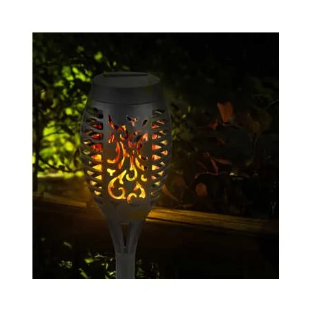 Lampy-solarne - pochodnia lampka solarna imitująca płomień 1700k big fuego 323286 polux 