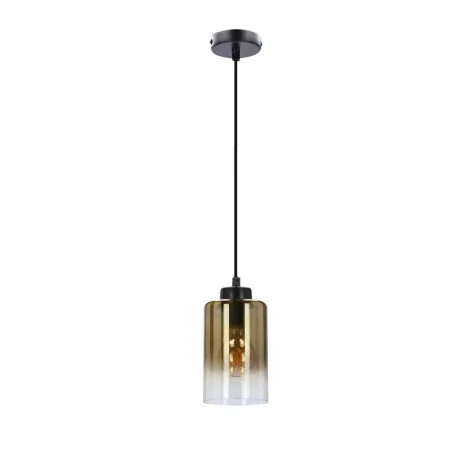 Lampy-sufitowe - czarna lampa wisząca - szklany klosz 1xe27 60w aspra 31-16256 candellux 