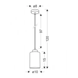 Lampy-sufitowe - czarna lampa wisząca - szklany klosz 1xe27 60w aspra 31-16256 candellux 