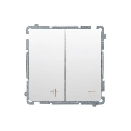 Wylaczniki-krzyzowe - włącznik krzyżowy podwójny biały simon basic bmw7/2.01/11 kontakt-simon 