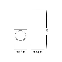 Kinkiety-ogrodowe - eko8333 boka czarna lampa ścienna ogrodowa dwukierunkowa 2xgu10 ip44 eko-light 