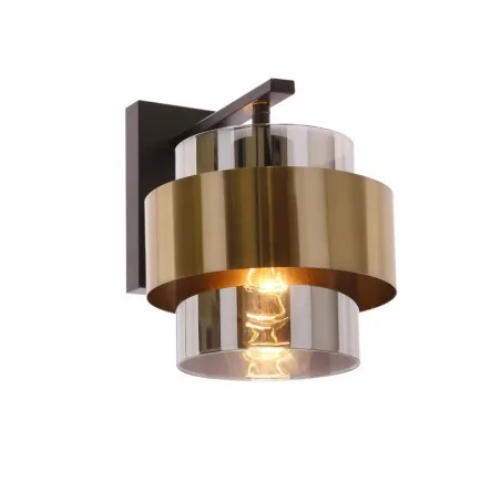 Kinkiety-do-salonu - efektowny kinkiet czarno-miedziany e27 60w spiega 21-09470 candellux 