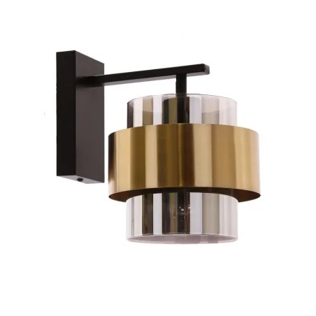Kinkiety-do-salonu - efektowny kinkiet czarno-miedziany e27 60w spiega 21-09470 candellux 