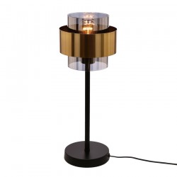 Lampki-nocne - lampka stołowa 58cm złota obręcz e27 60w spiega 41-09531 candellux