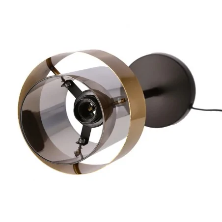 Lampki-nocne - lampka stołowa 58cm złota obręcz e27 60w spiega 41-09531 candellux 