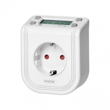 Programatory-czasowe - programator czasowy elektroniczny wersja schuko z górnym wyświetlaczem lcd dt-4(gs) orno 