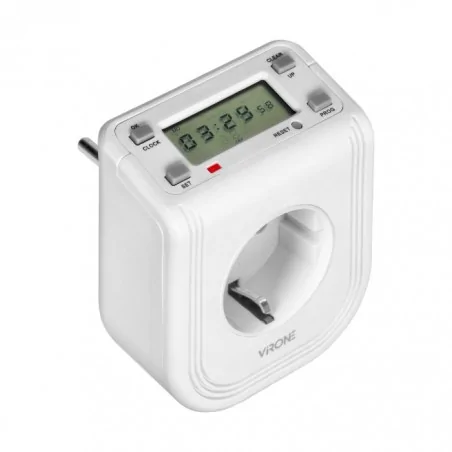 Programatory-czasowe - programator czasowy elektroniczny wersja schuko z górnym wyświetlaczem lcd dt-4(gs) orno 