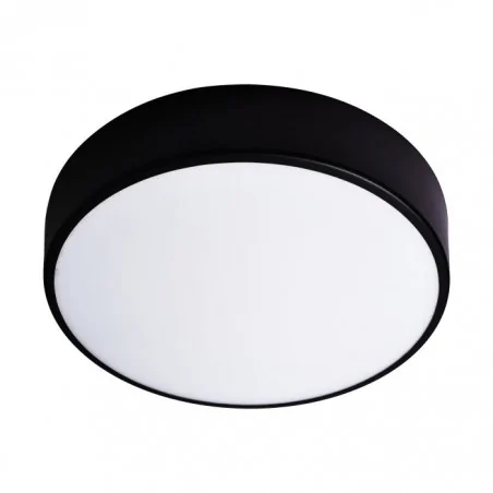 Plafony - czarny plafon o średnicy 40cm na 3 żarówki e27 3x24w ip54 ovo ad-pl-6295be27zm adviti orno 