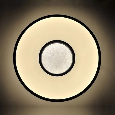 Plafony - 321893 plafon led do łazienki z efektem gwiaździstego nieba 24w 1850lm 4000k ip44 detroit polux 