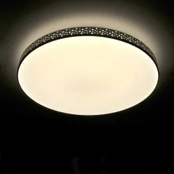 Plafony - 321930 plafon łazienkowy z chromowaną obwódką 18w ip44 1850lm moon chrom polux 